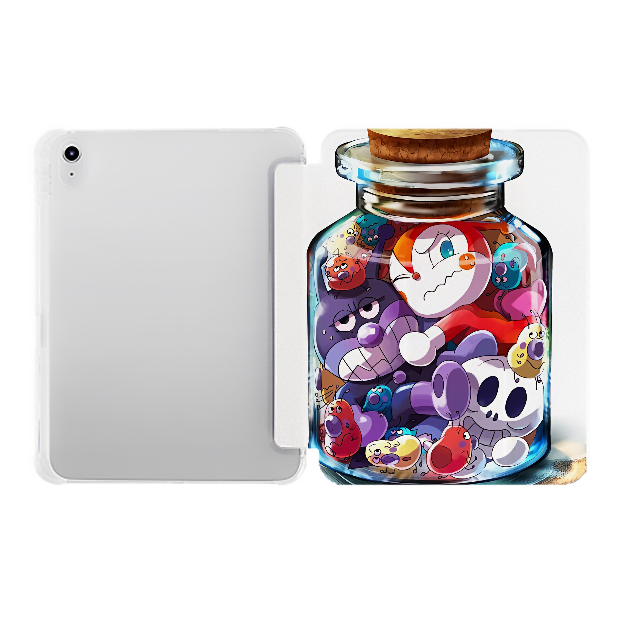 （画像用） アンパンマン Anpanman IPad ケース ペン収納付き 三つ折りスタンド PUレザー×シリコン 対応機種9.5/10.5/10.9インチ